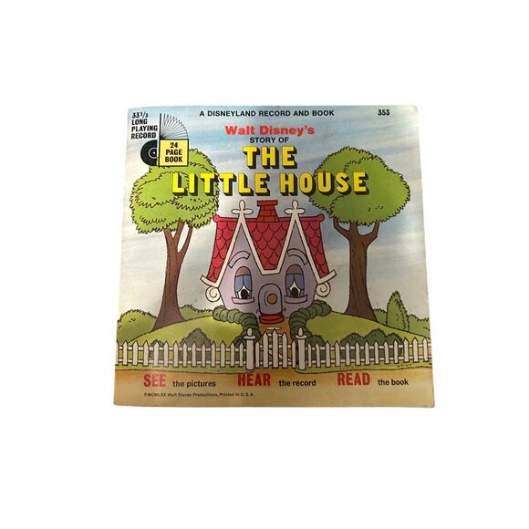 Walt Disneys Story Of The Little House Book & Record Set 33 1/3 RPM 24 Pages - Picture 1 of 3